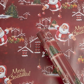 JAM PAPER Industrial Size Bulk Wrapping Paper Rolls - Holiday Hoot - 1/2  Ream (1042.5 Sq Ft) - Sold Individually 