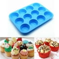 thumbnail image 1 of Coappsuiop Cake Mould 12 Cup Silicone Muffin Cupcake Baking Pan Non Stick Dishwasher Microwave Safe, 1 of 3