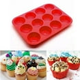 thumbnail image 1 of Coappsuiop Cake Mould 12 Cup Silicone Muffin Cupcake Baking Pan Non Stick Dishwasher Microwave Safe, 1 of 9