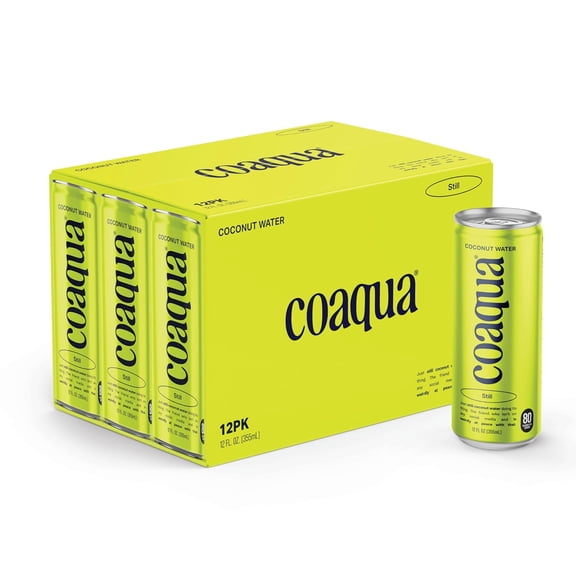 Coaqua Coconut Water, Still , 12-Pack, 12 fl oz