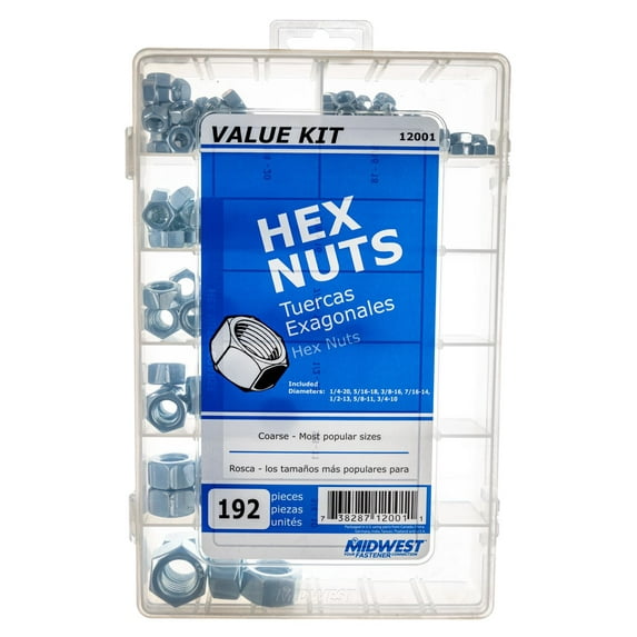 Coarse Hex Nuts Large Project Kit