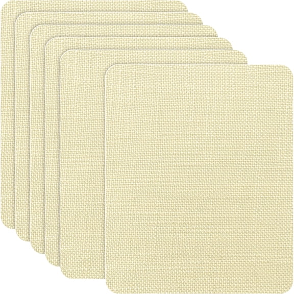Coarse Linen Repair Patches, 6-Pack Self-Adhesive Fabric Patches for Sofa and Clothing, Multi-Color, Quick Fix Upholstery and Garment Repair