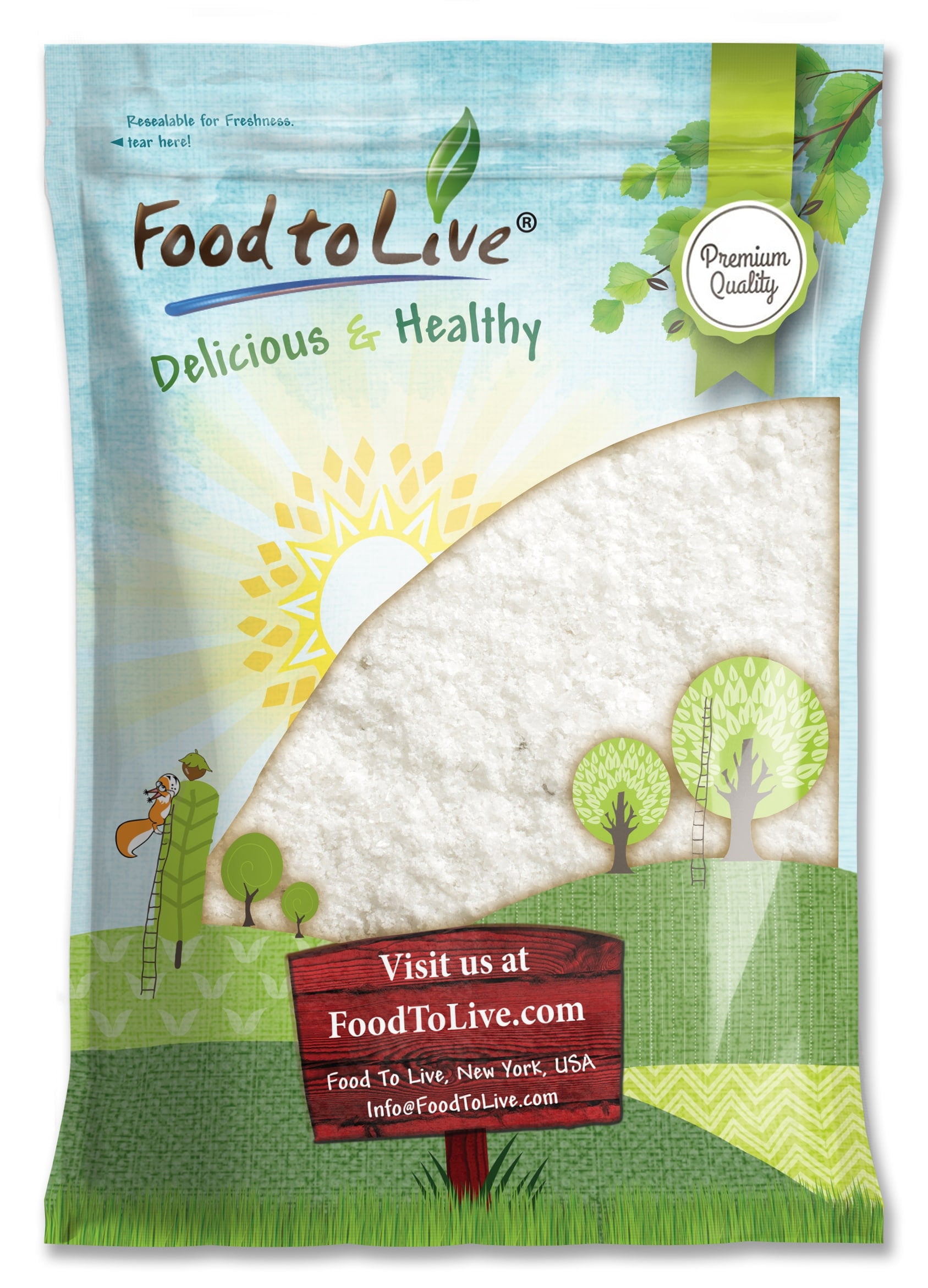 Coarse Mediterranean Sea Salt, 12 Pounds — Kosher, Raw, Vegan — by Food to Live