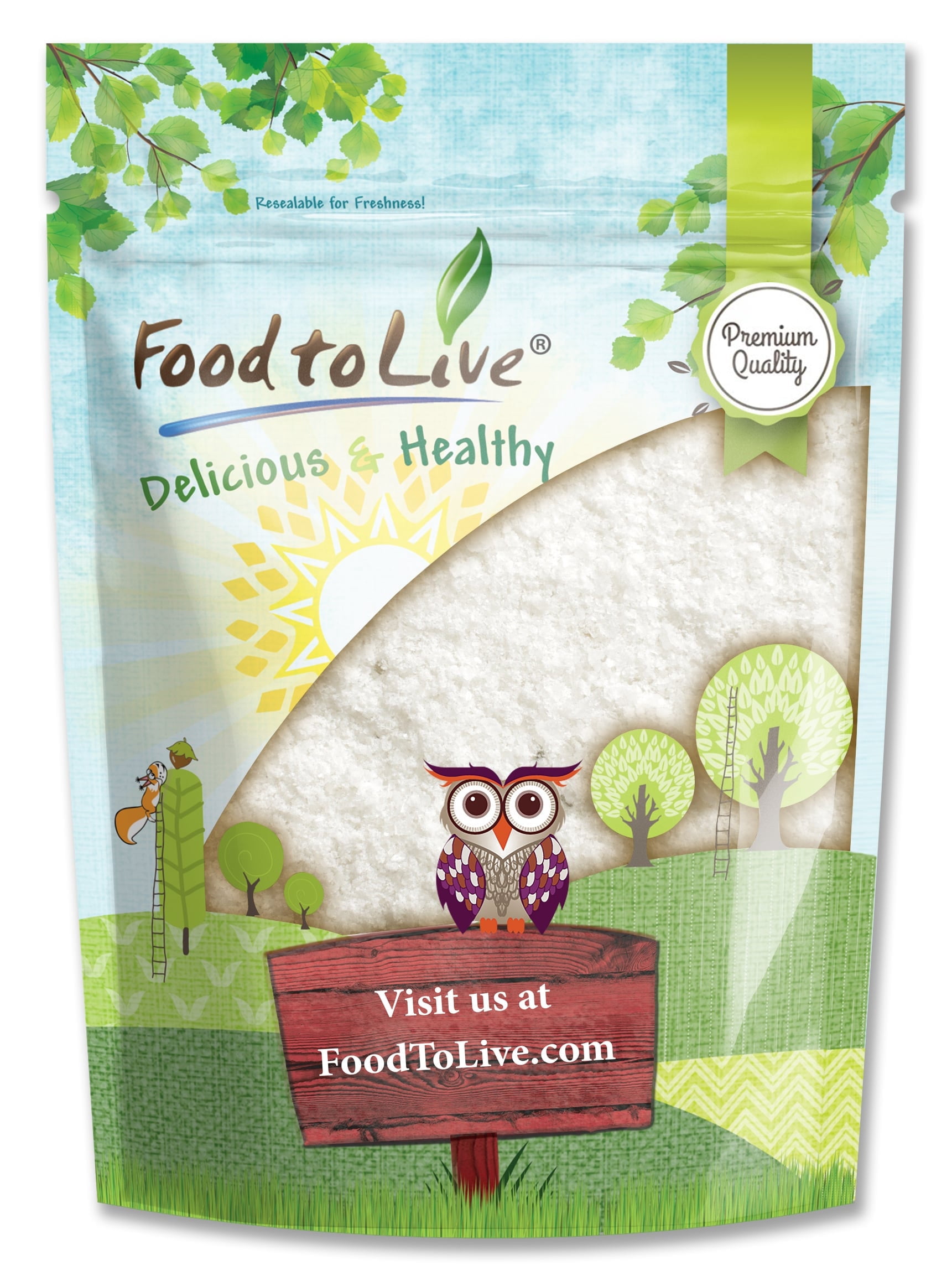 Coarse Mediterranean Sea Salt, 8 Pounds — Kosher, Raw, Vegan — by Food to Live