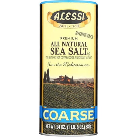 Alessi Coarse Sea Salt, 24-Ounce (Pack of 6)
