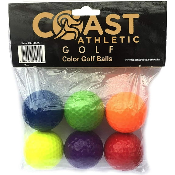 Coast Athletic Color Golf Ball Set 6 Pack