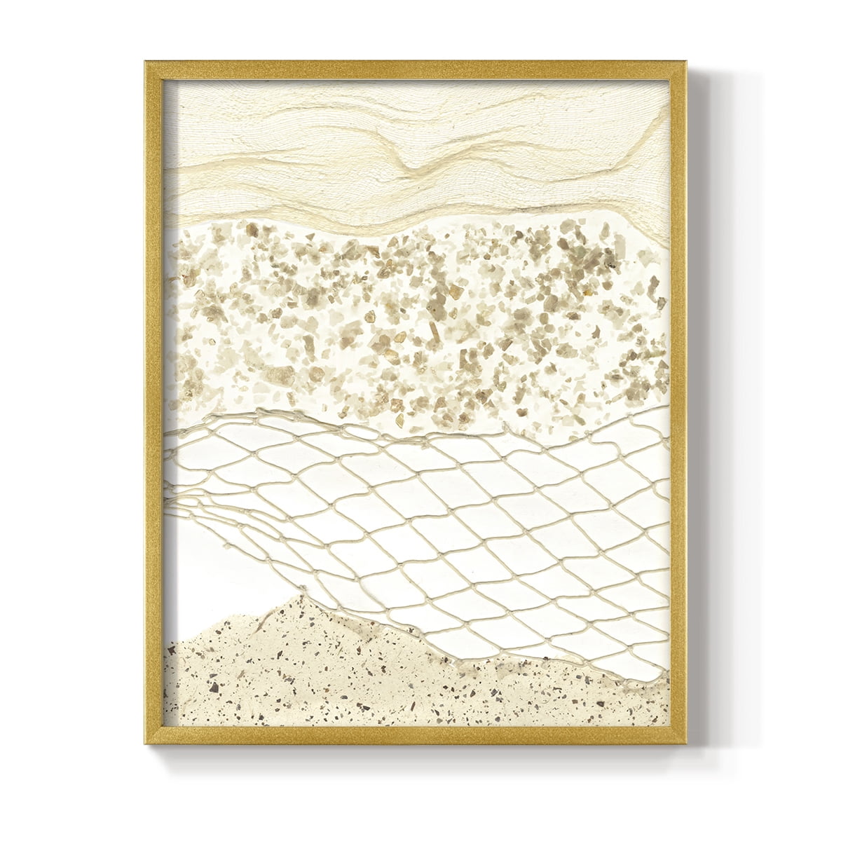 Coast Away I Framed Print in Gold Solid Wood Framed Print No Nail Hanging