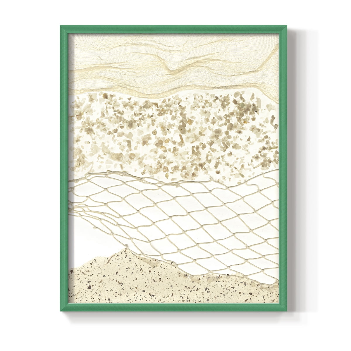 Coast Away I Framed Print in Green Solid Wood Framed Print No Nail Hanging