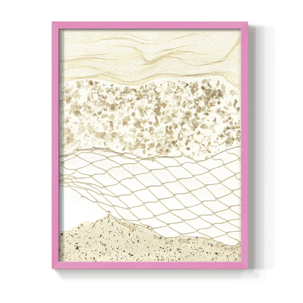 Coast Away I Framed Print in Pink Solid Wood Framed Print No Nail Hanging