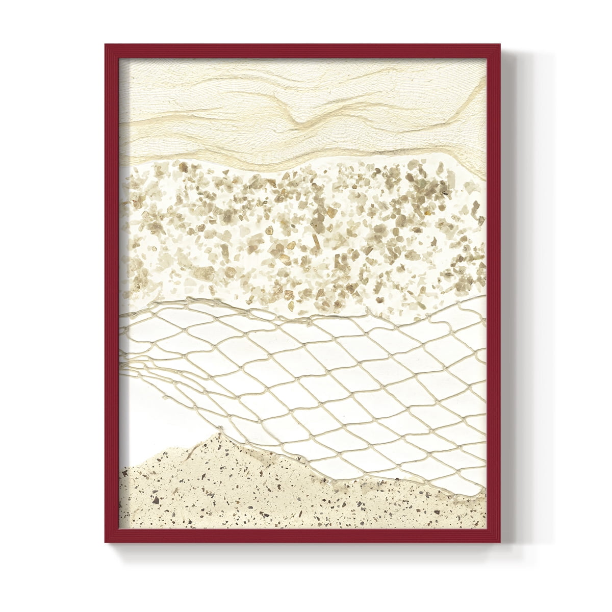 Coast Away I Framed Print in Red Solid Wood Framed Print No Nail Hanging