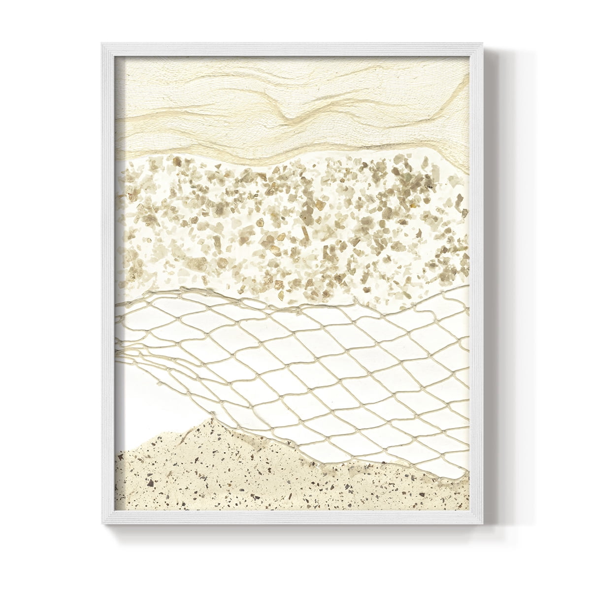 Coast Away I Framed Print in White Solid Wood Framed Print No Nail Hanging