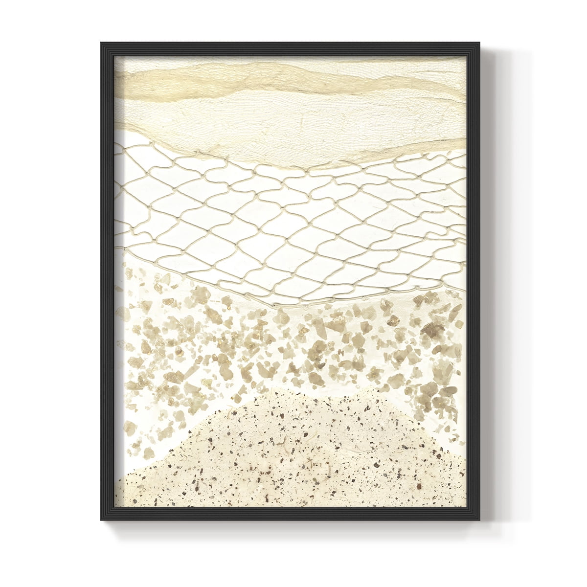 Coast Away II Framed Print in Black Solid Wood Framed Print No Nail Hanging