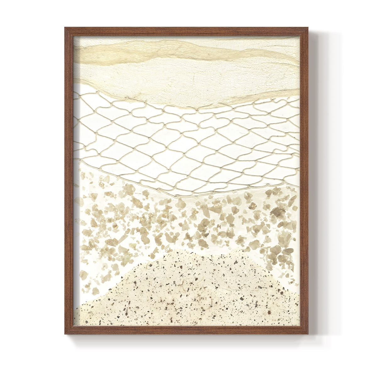 Coast Away II Framed Print in Brown Solid Wood Framed Print No Nail Hanging