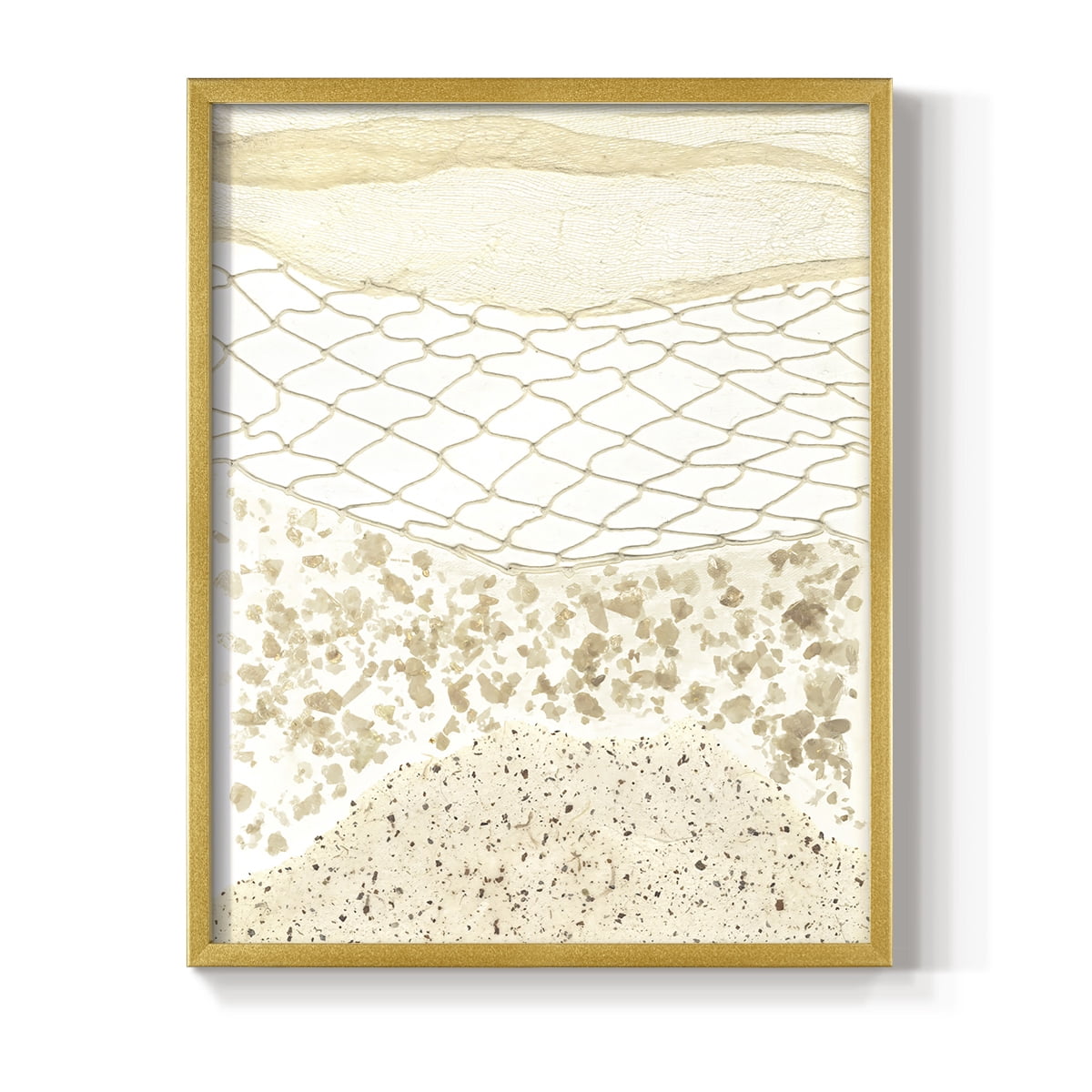 Coast Away II Framed Print in Gold Solid Wood Framed Print No Nail Hanging