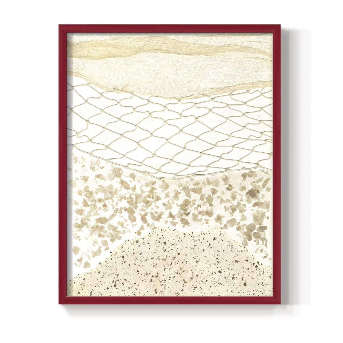 Coast Away II Framed Print in Red Solid Wood Framed Print No Nail Hanging