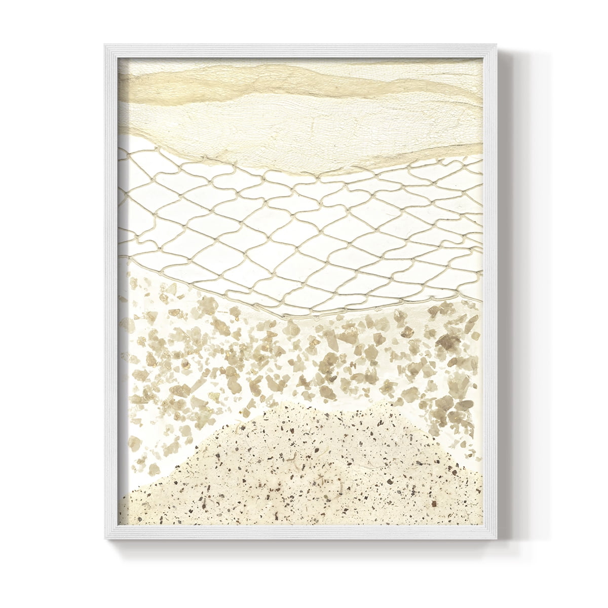 Coast Away II Framed Print in White Solid Wood Framed Print No Nail Hanging
