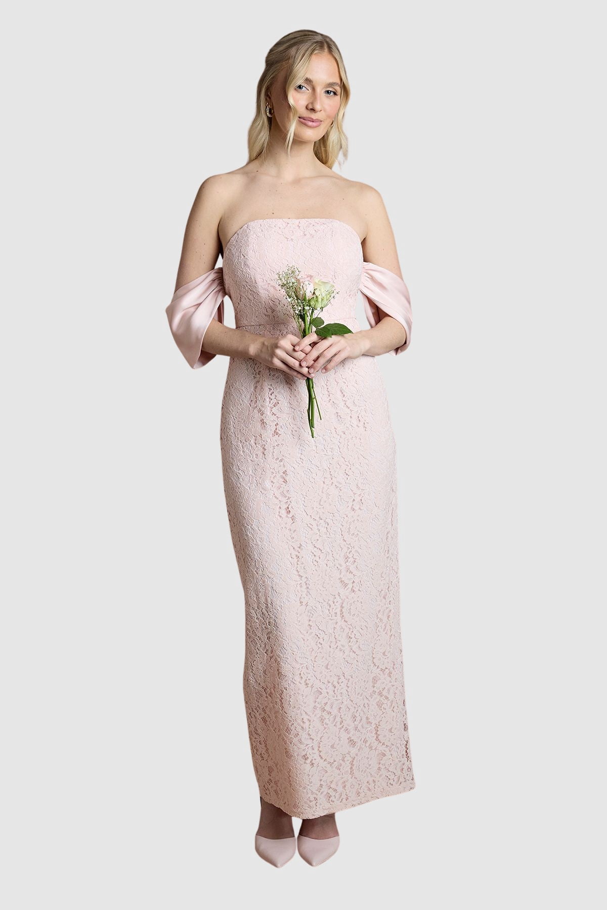 coast pink maxi dress Pink Coast Lace Pleated Maxi Dress