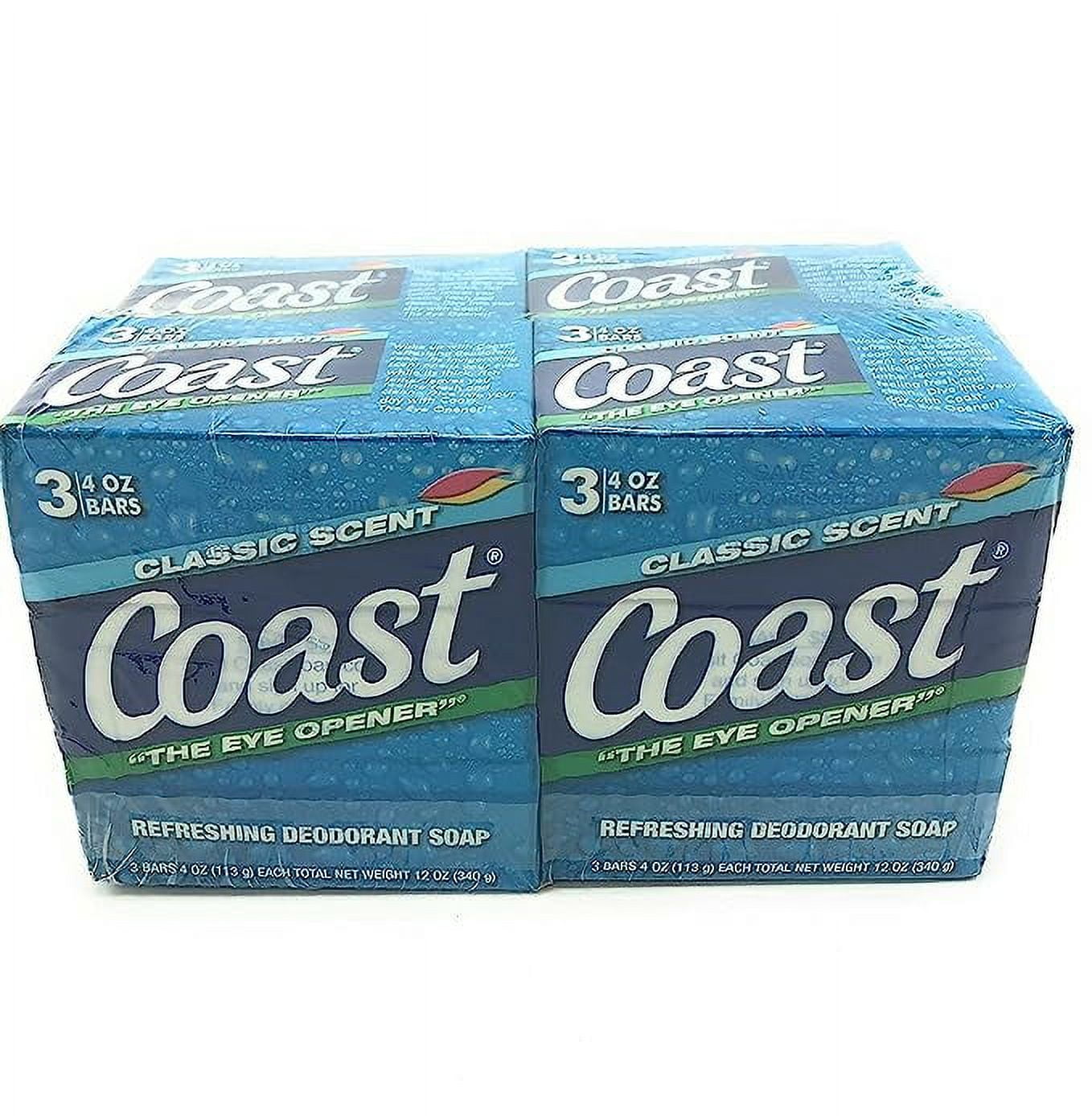 Coast Bath Bar Soaps, Classic Scent Bar Soap 4.12 Ounce / 12 Bars