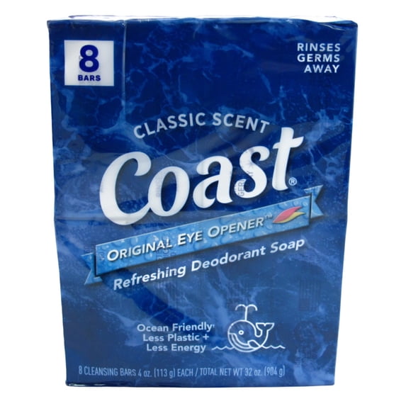Coast Bath Bars Classic Scent 4oz 8 Count (Pack of 3)