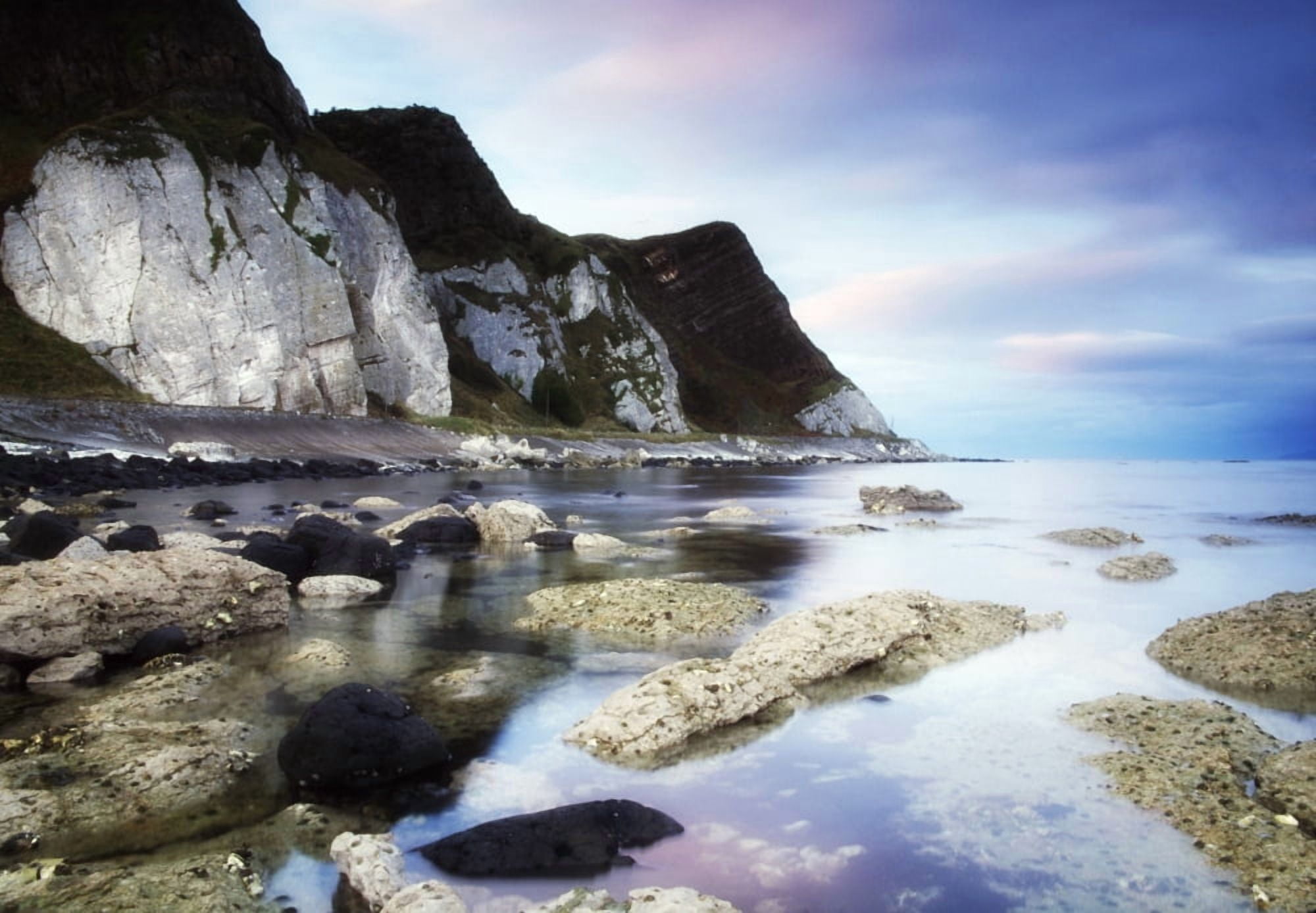 Coast Between Carnlough & Waterfoot Co Antrim Ireland Canvas Art - The Irish Image Collection Design Pics (36 x 24)