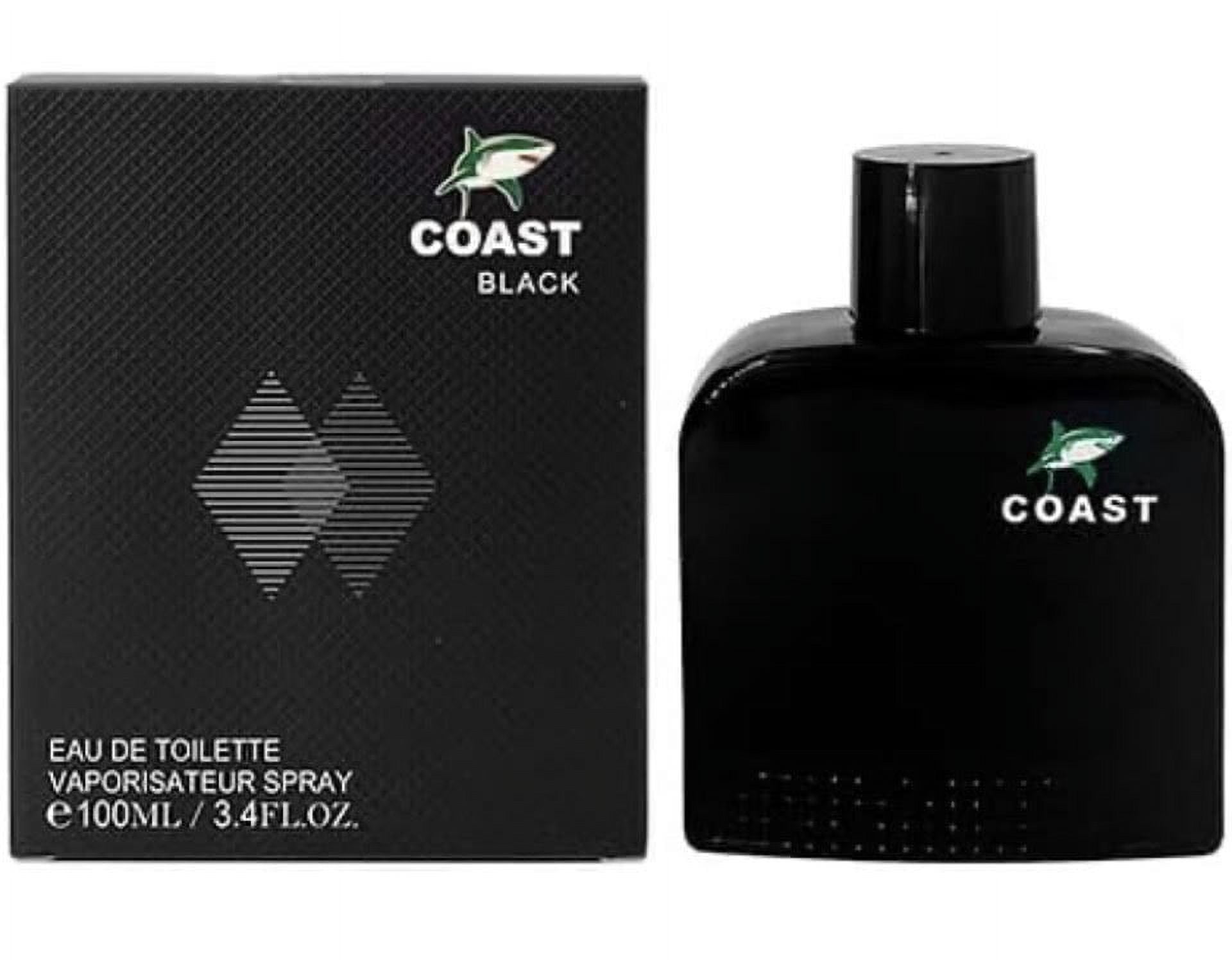 Coast Black Cologne for Men 3.4oz 100ml Our Impression of Lacoste Blanc Black Eau de Toilette Natural spray