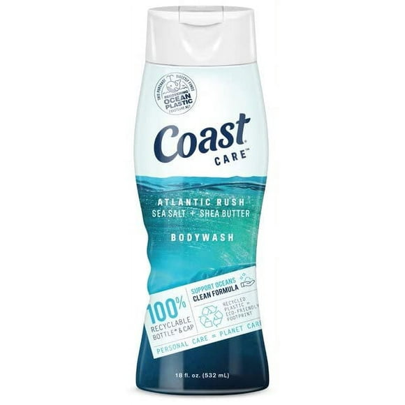 Coast Care Atlantic Rush Body Wash with Sea Salt + Shea Butter 18 fl. oz.