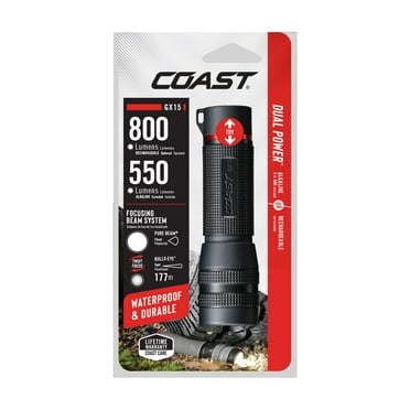 COAST GX15 Waterproof LED Flashlight – Compact, Adjustable Beam, IP67 Rated, 5 oz