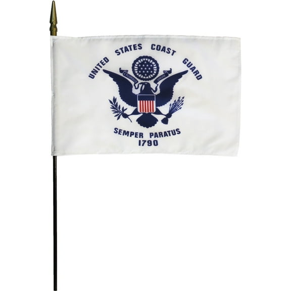 Coast Guard - 8"X12" Stick Flag