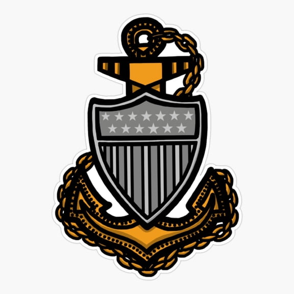 Coast Guard Chief Anchor Design Sticker