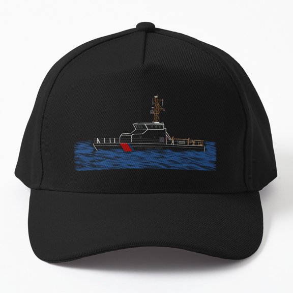 Coast Guard Day Baseball Hat, Solo Ship Maritime Service Graphic Design, Classic Cap