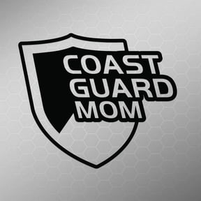 Coast Guard Mom Vinyl Decal Sticker | Cars Trucks Vans Walls Laptops Cups | White | 5.5 X 4.7 Inch | KCD1707