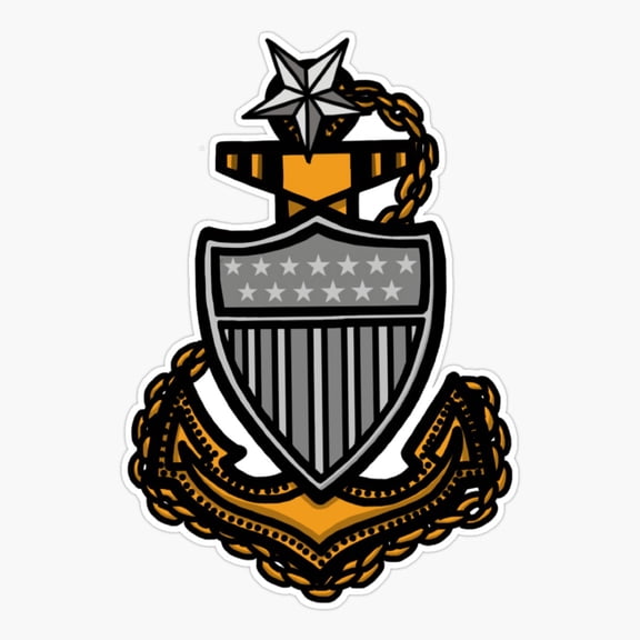 Coast Guard Senior Chief Anchor Nautical Sticker