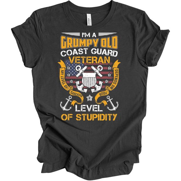 Coast Guard Veteran Grumpy Old Man Stupidity US Military Gift Versatile Look For Everyday Events T-Shirt, Size S-5XL