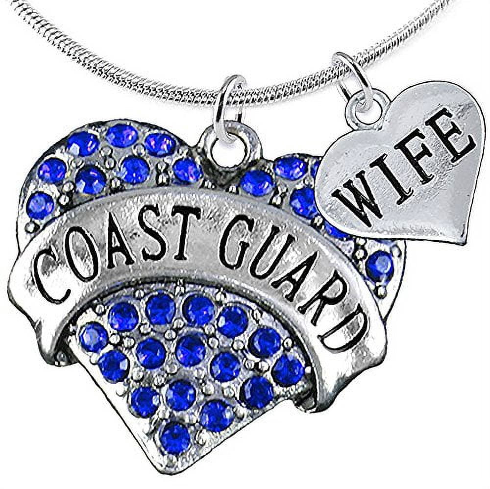 Cardinali Jewelry Air Force Mom Heart Bracelet - Hypoallergenic Wheat Chain, Nickel & Lead Free