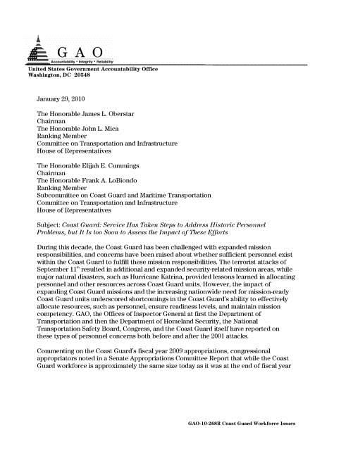 Coast Guard: service has taken steps to address historic personnel ...