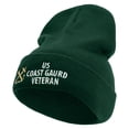 thumbnail image 1 of Coast Gurad Veteran Embroidered 12 Inch Long Knitted Beanie - Dk Green OSFM, 1 of 5