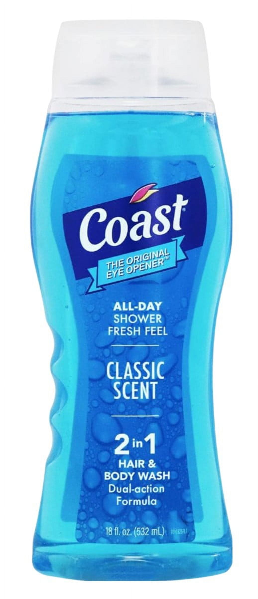 Coast Hair & Body Wash 2-In-1 Classic Scent 18oz (Pack of 3)