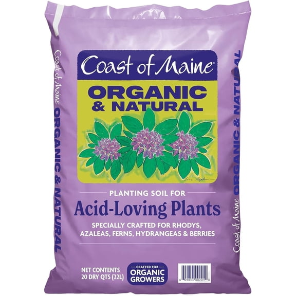 Coast of Maine Planting Soil for Acid-Loving Plants - Low pH, Enhanced Drainage - 20 qt