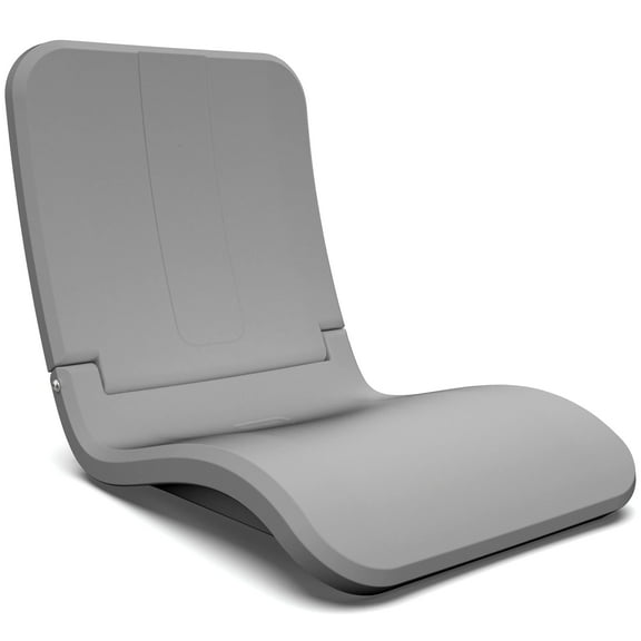 Coast Modern Portable Poolside Chair – Adult Foldable Flip Chair for Pool, Beach, Tailgating & Stadium – Durable Plastic with Back Support - Gray