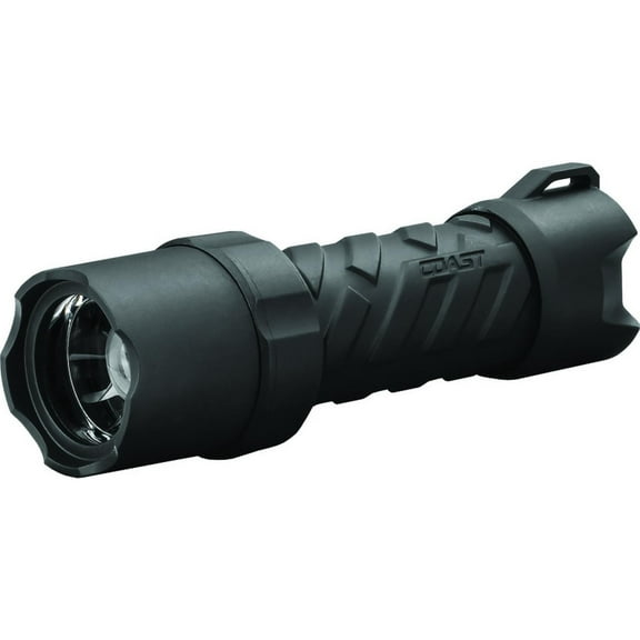 Coast Polysteel 200 Led Flashlight, Pure Beam Focusing, Black