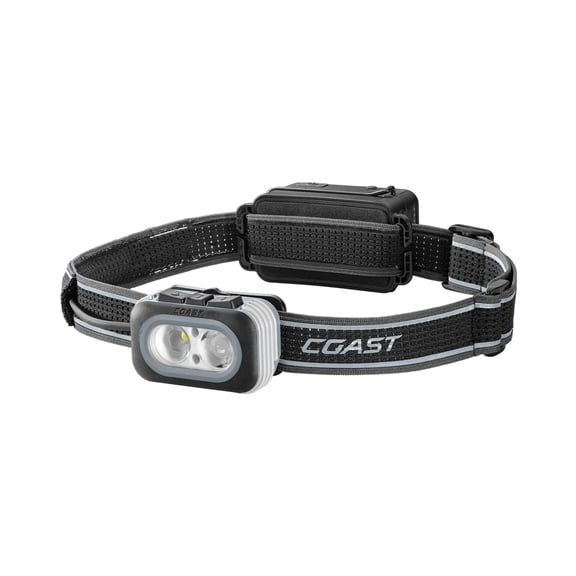 Coast RL20R 1000 Lumen Tri-Color LED Rerchargeable Headlamp with Flood and Spot Beams, Variable Light Control, Fixed Focus, Ultra-Strap, Red/Green Modes