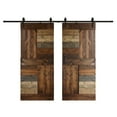 thumbnail image 1 of Coast Sequoia 72 in x 84 in S Style DIY Finished Knotty Pine Wood Double Sliding Barn Door With Hardware Kit (Multi Color), 1 of 5