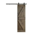 thumbnail image 1 of Coast Sequoia Inc Coast Sequoia 24in x 84in K Series Pine Wood Sliding Barn Door With Hardware Kit Smoky Gray, 1 of 5