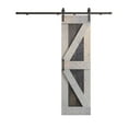thumbnail image 1 of Coast Sequoia Inc Coast Sequoia 30in x 84in K Series Multi-Color Pine Wood Sliding Barn Door With Hardware Kit Carbon Grey / Light Grey, 1 of 5