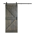 thumbnail image 1 of Coast Sequoia Inc Coast Sequoia 36in x 84in K Series Pine Wood Sliding Barn Door With Hardware Kit Dark Grey, 1 of 5