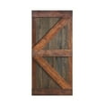 thumbnail image 1 of Coast Sequoia Inc Coast Sequoia 42in x 84in K Series Multi-Color Pine Wood Sliding Barn Door Without Hardware Kit Aged Barrel / Dark Walnut, 1 of 5