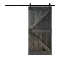 thumbnail image 1 of Coast Sequoia Inc Coast Sequoia 42in x 84in K Series Pine Wood Sliding Barn Door With Hardware Kit Carbon Gray, 1 of 5