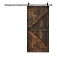thumbnail image 1 of Coast Sequoia Inc Coast Sequoia 42in x 84in K Series Pine Wood Sliding Barn Door With Hardware Kit Kona Coffee, 1 of 5