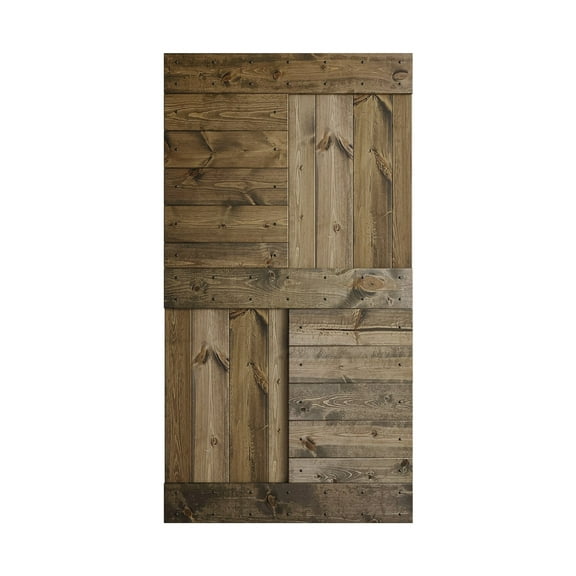 Coast Sequoia Inc Coast Sequoia 42in x 84in S Series Pine Wood Sliding Barn Door Without Hardware Aged Barrel