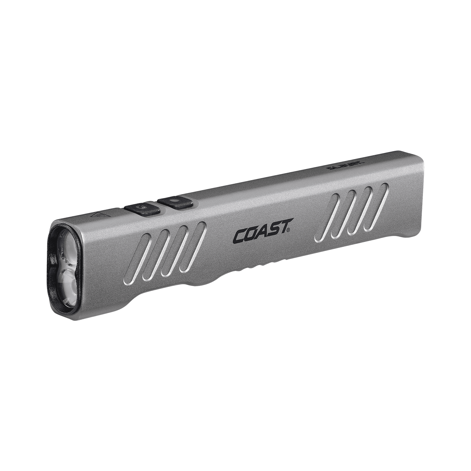 Silver Rechargeable LED Flashlight with Adjustable Focus